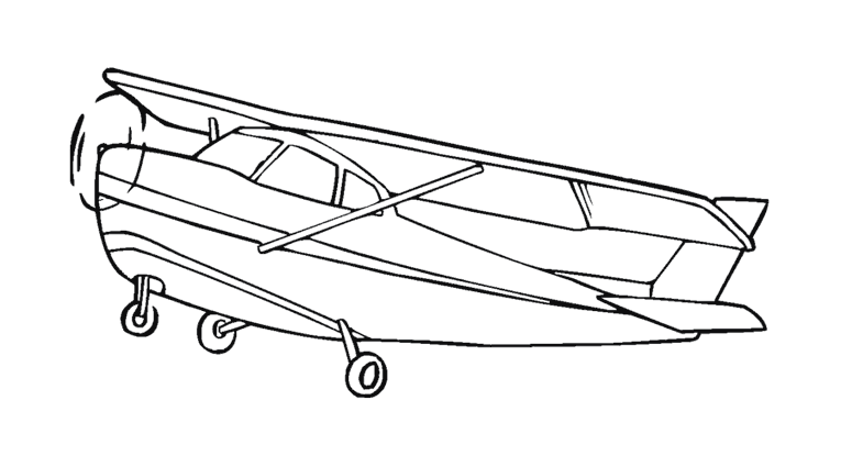 Dessin à colorier: Avion (Transport) #134913 - Coloriages à Imprimer Gratuits