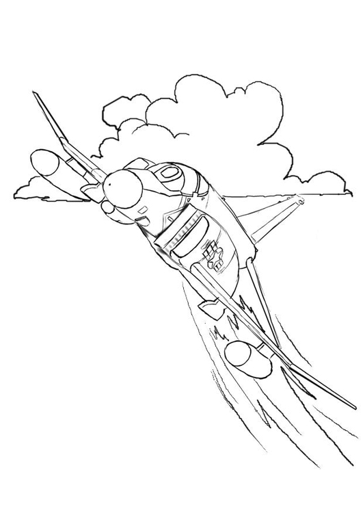 Dessin à colorier: Avion (Transport) #134923 - Coloriages à Imprimer Gratuits