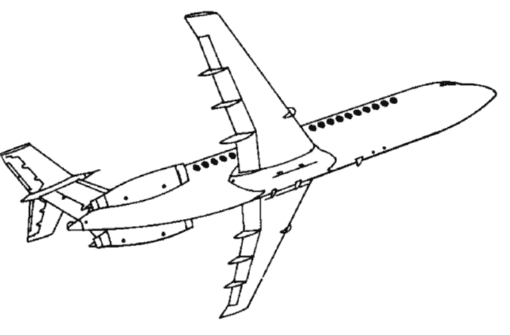 Dessin à colorier: Avion (Transport) #134934 - Coloriages à Imprimer Gratuits