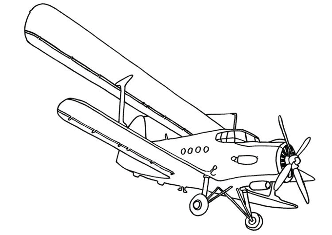 Dessin à colorier: Avion (Transport) #134939 - Coloriages à Imprimer Gratuits