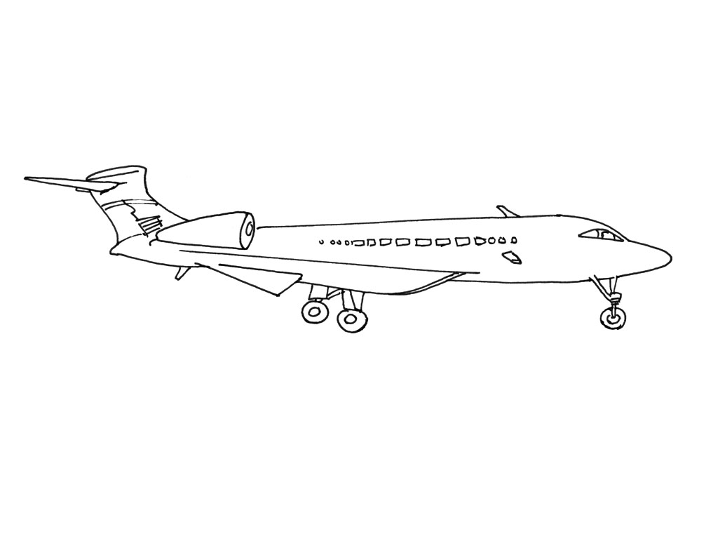 Dessin à colorier: Avion (Transport) #134958 - Coloriages à Imprimer Gratuits