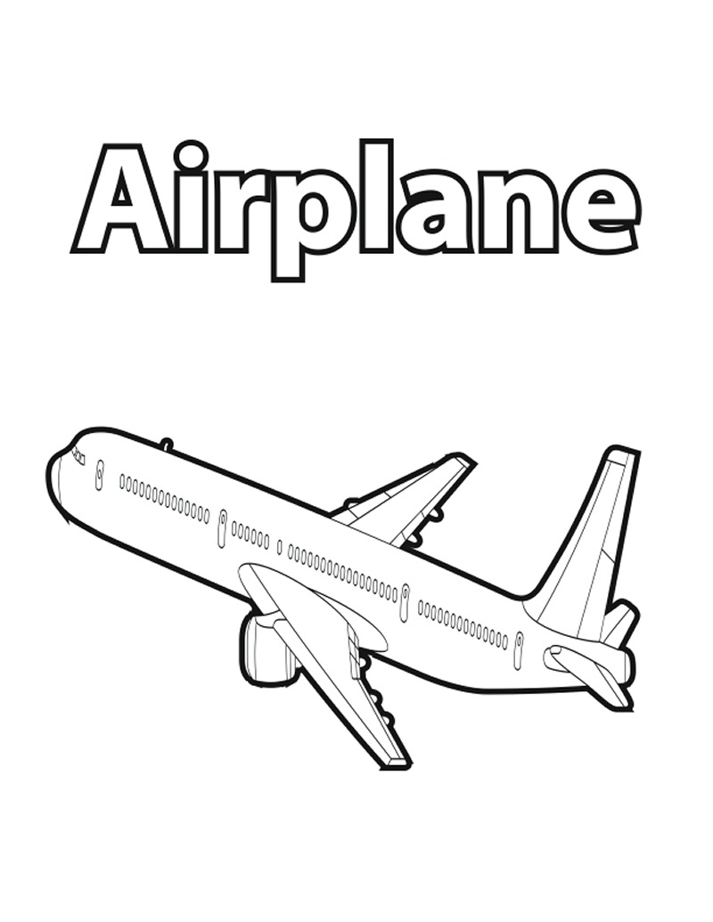 Dessin à colorier: Avion (Transport) #134976 - Coloriages à Imprimer Gratuits