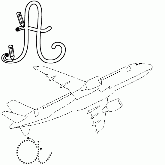 Dessin à colorier: Avion (Transport) #134989 - Coloriages à Imprimer Gratuits