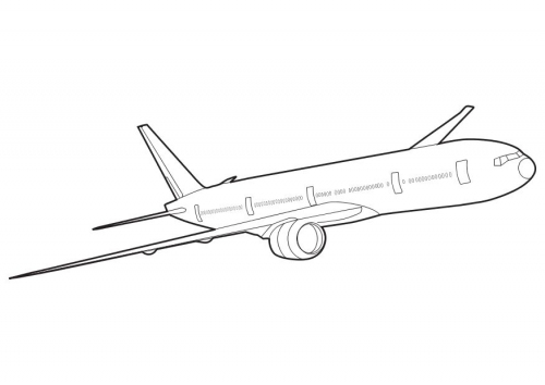 Dessin à colorier: Avion (Transport) #135009 - Coloriages à Imprimer Gratuits