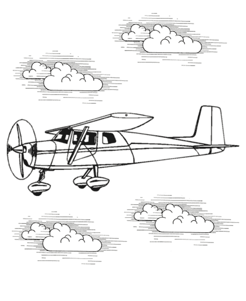 Dessin à colorier: Avion (Transport) #135010 - Coloriages à Imprimer Gratuits