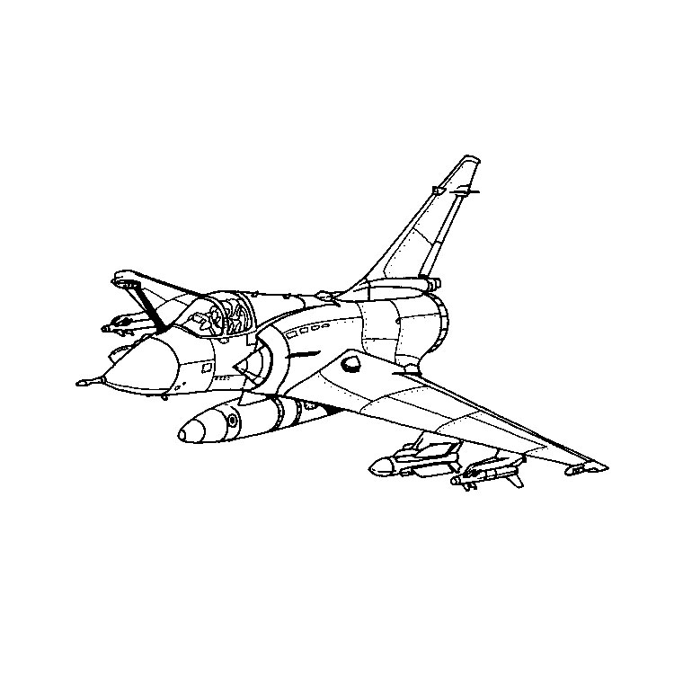 Dessin à colorier: Avion militaires (Transport) #141036 - Coloriages à Imprimer Gratuits