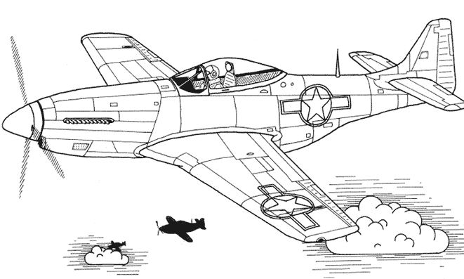 Dessin à colorier: Avion militaires (Transport) #141048 - Coloriages à Imprimer Gratuits