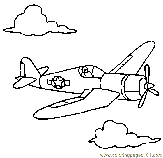 Dessin à colorier: Avion militaires (Transport) #141075 - Coloriages à Imprimer Gratuits