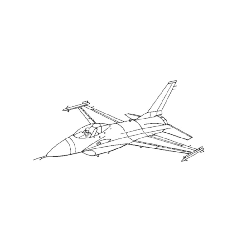 Dessin à colorier: Avion militaires (Transport) #141129 - Coloriages à Imprimer Gratuits
