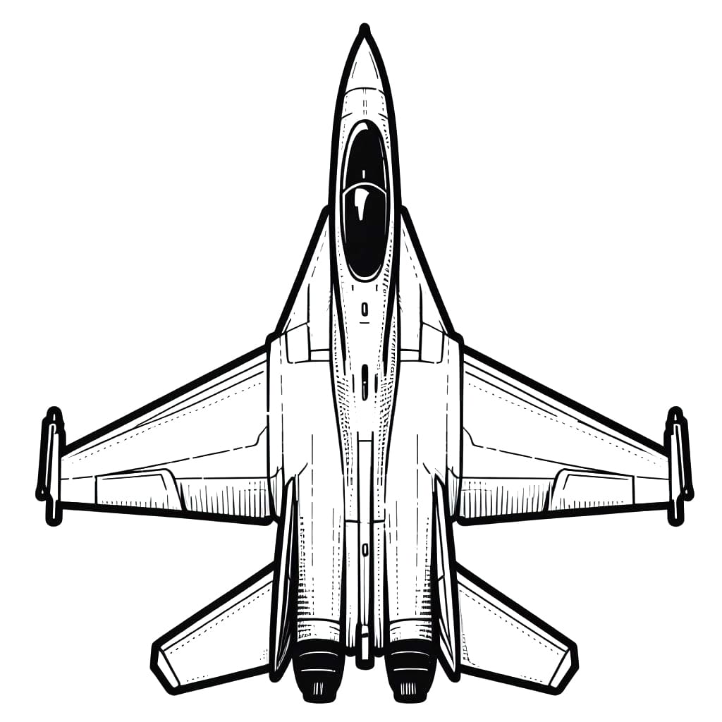 Coloriage gratuit Avions de Chasse #202471 de la collection Transport à imprimer