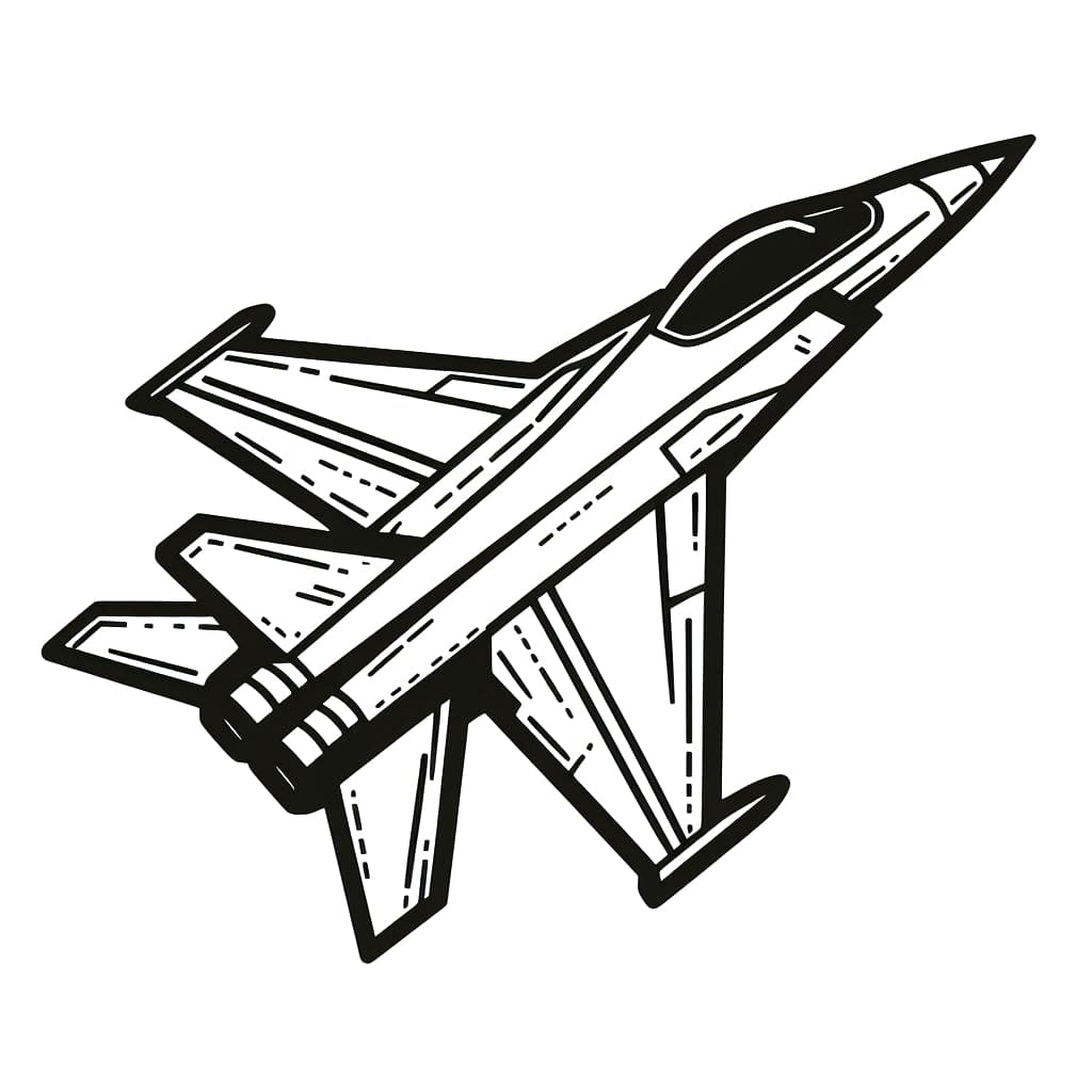 Coloriage gratuit Avions de Chasse #202473 de la collection Transport à imprimer