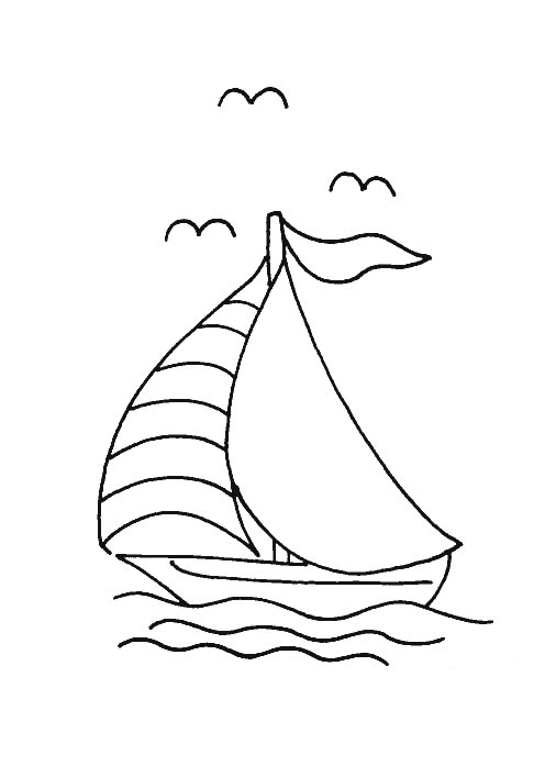 Dessin à colorier: Bateau / Navire (Transport) #137448 - Coloriages à Imprimer Gratuits