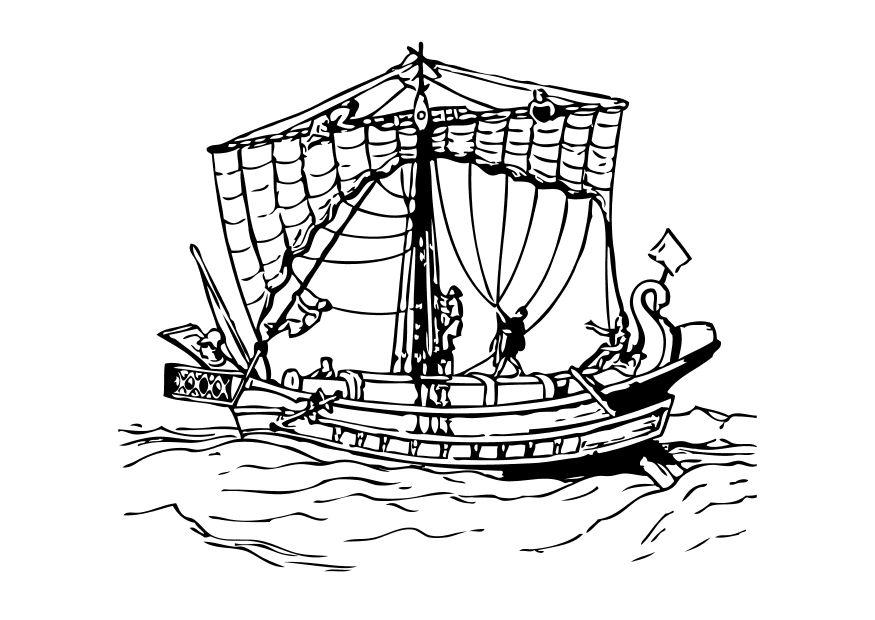 Dessin à colorier: Bateau / Navire (Transport) #137497 - Coloriages à Imprimer Gratuits