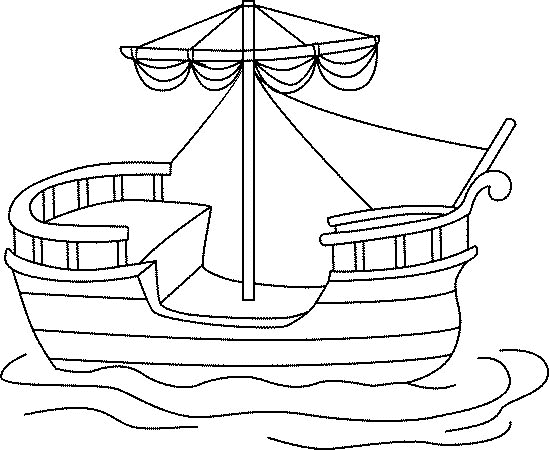 Dessin à colorier: Bateau / Navire (Transport) #137541 - Coloriages à Imprimer Gratuits