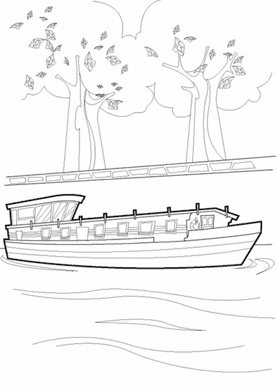 Dessin à colorier: Bateau / Navire (Transport) #137652 - Coloriages à Imprimer Gratuits