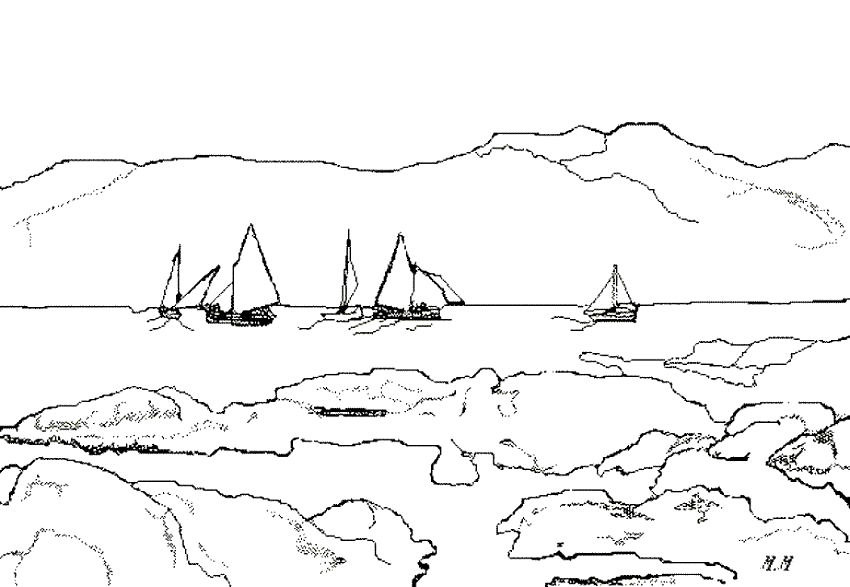 Dessin à colorier: Bateau / Navire (Transport) #137654 - Coloriages à Imprimer Gratuits