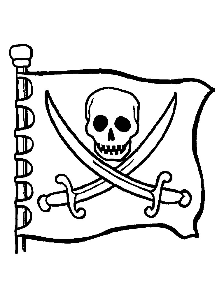 Dessin à colorier: Bateau pirate (Transport) #138227 - Coloriages à Imprimer Gratuits