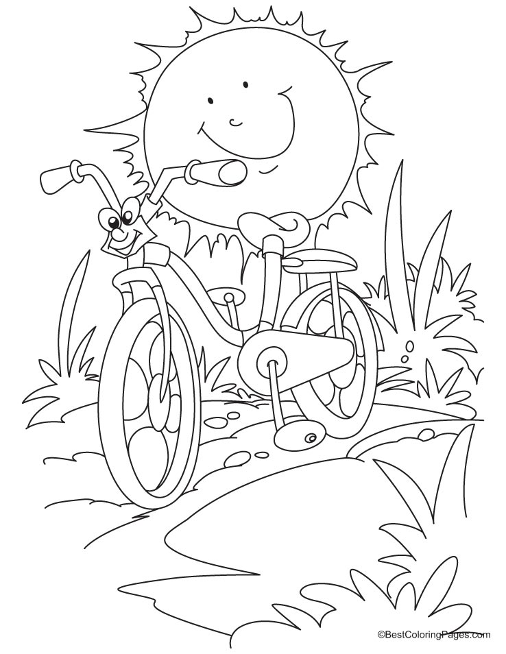 Dessin à colorier: Bicyclette / Vélo (Transport) #136957 - Coloriages à Imprimer Gratuits