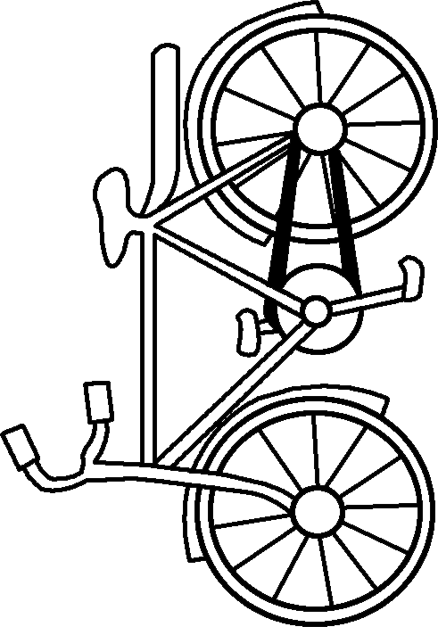 Dessin à colorier: Bicyclette / Vélo (Transport) #136979 - Coloriages à Imprimer Gratuits