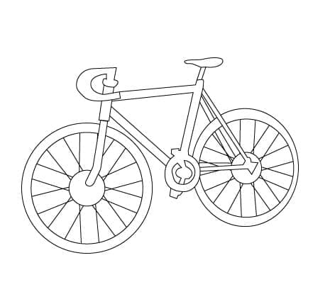 Illustration au trait Bicyclette / Vélo #175393 de la collection Transport à colorier gratuitement