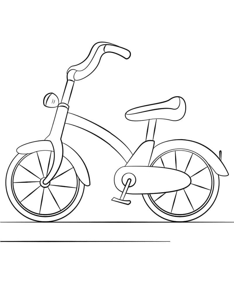 Coloriage gratuit Bicyclette / Vélo #175421 de la collection Transport à imprimer