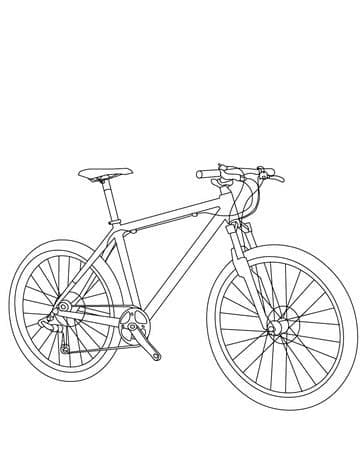 Page de coloriage Bicyclette / Vélo #217330, collection Transport, à imprimer et colorier