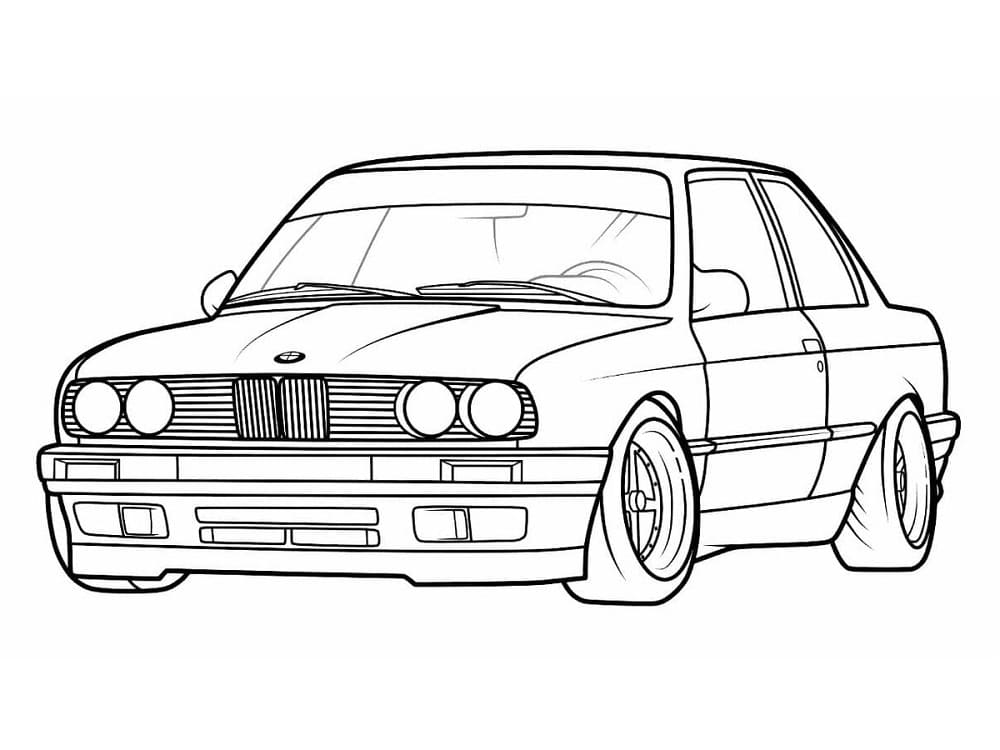 Dessin à colorier: BMW (Transport) #204391 - Coloriages à Imprimer Gratuits