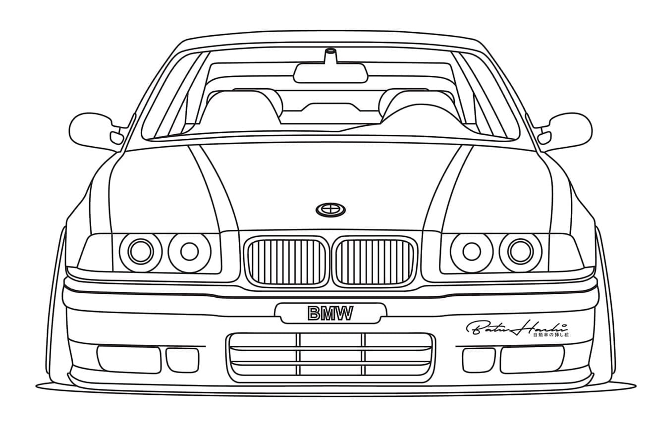Coloriage gratuit BMW #204403 de la collection Transport à imprimer Coloriage gratuit BMW #204403 de la collection Transport à imprimer