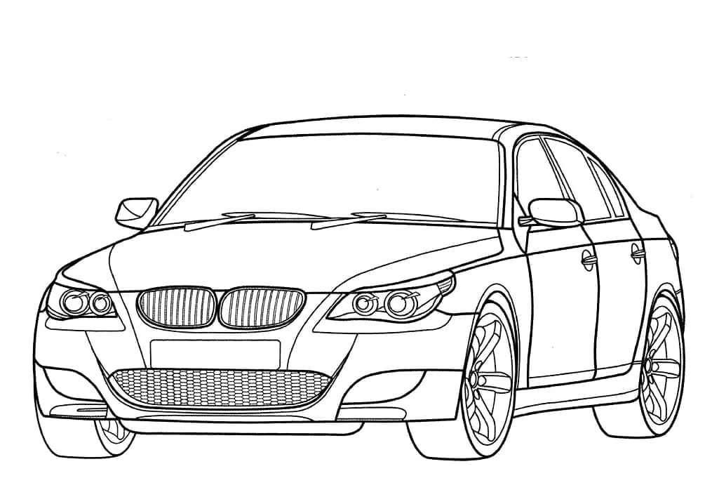 Coloriage BMW #204425 à imprimer gratuitement, extrait de la collection Transport