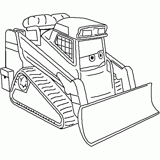 Dessin à colorier: Bulldozer / Pelle Mécanique (Transport) #141692 - Coloriages à Imprimer Gratuits