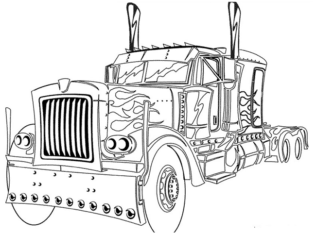 Dessin à colorier: Camion (Transport) #135535 - Coloriages à Imprimer Gratuits