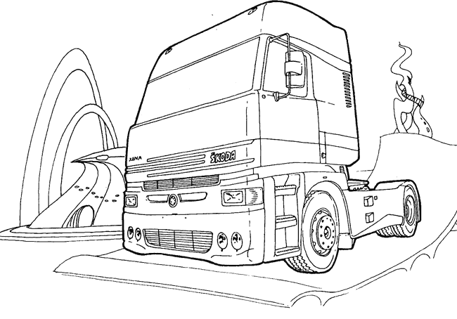 Dessin à colorier: Camion (Transport) #135540 - Coloriages à Imprimer Gratuits