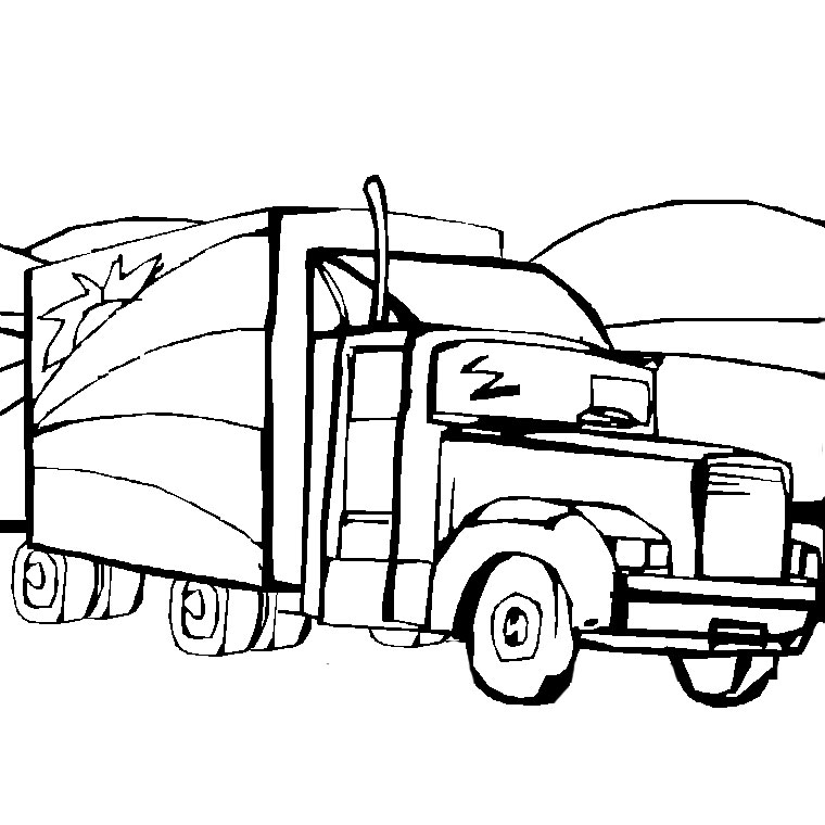 Dessin à colorier: Camion (Transport) #135548 - Coloriages à Imprimer Gratuits