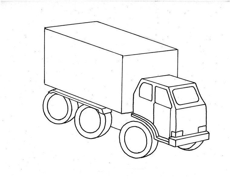 Dessin à colorier: Camion (Transport) #135586 - Coloriages à Imprimer Gratuits