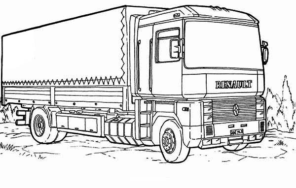 Dessin à colorier: Camion (Transport) #135640 - Coloriages à Imprimer Gratuits
