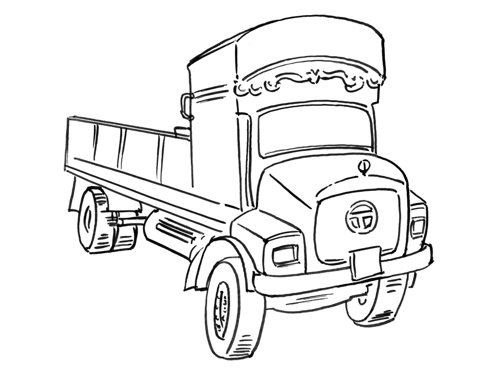 Dessin à colorier: Camion (Transport) #135642 - Coloriages à Imprimer Gratuits