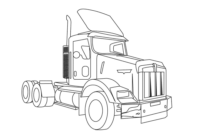Dessin à colorier: Camion (Transport) #135647 - Coloriages à Imprimer Gratuits