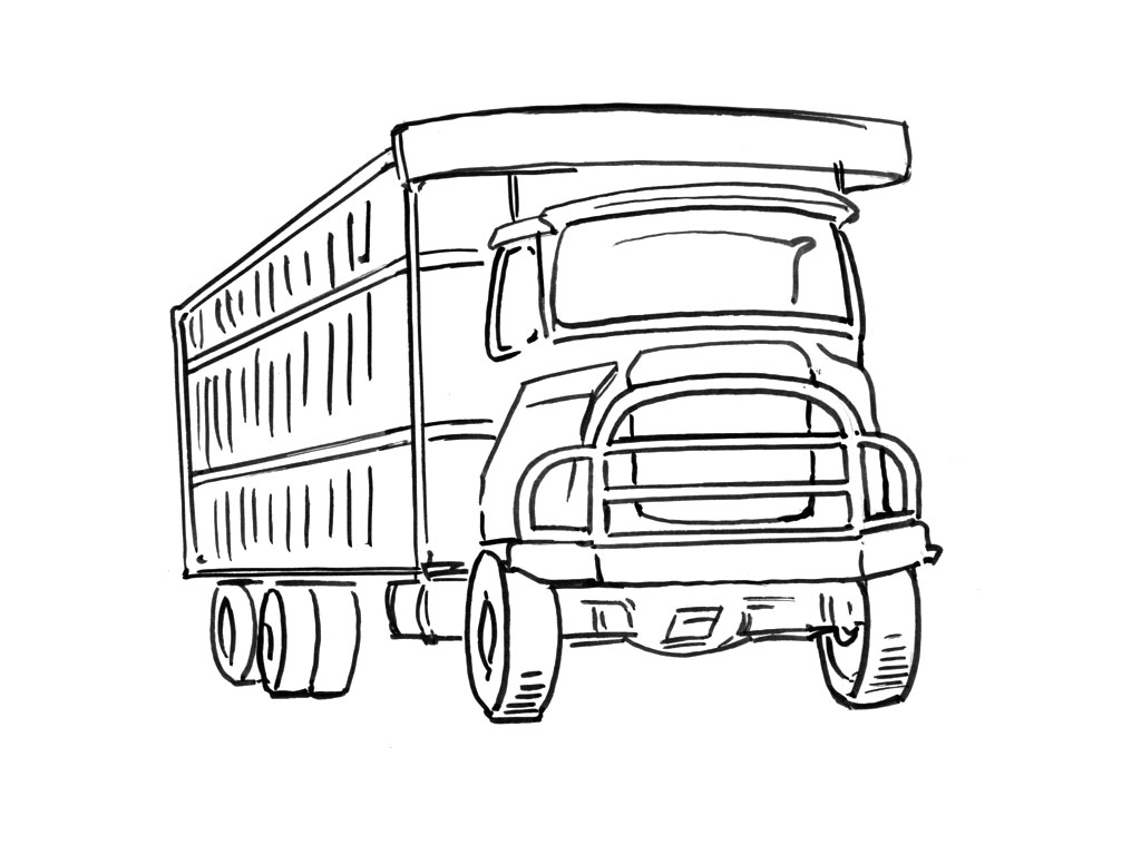 Dessin à colorier: Camion (Transport) #135655 - Coloriages à Imprimer Gratuits