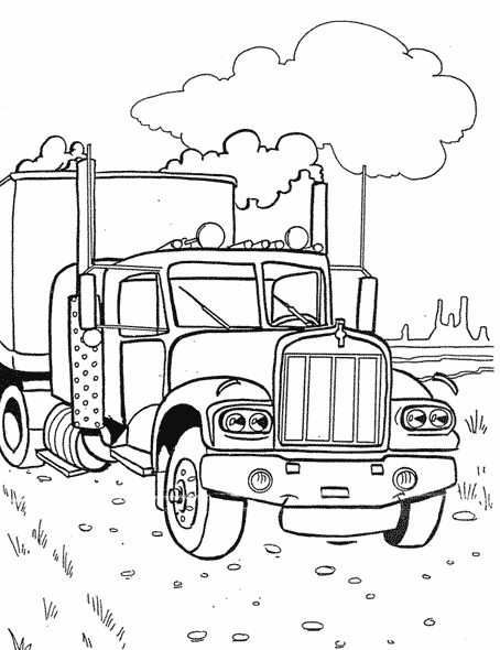 Dessin à colorier: Camion (Transport) #135669 - Coloriages à Imprimer Gratuits