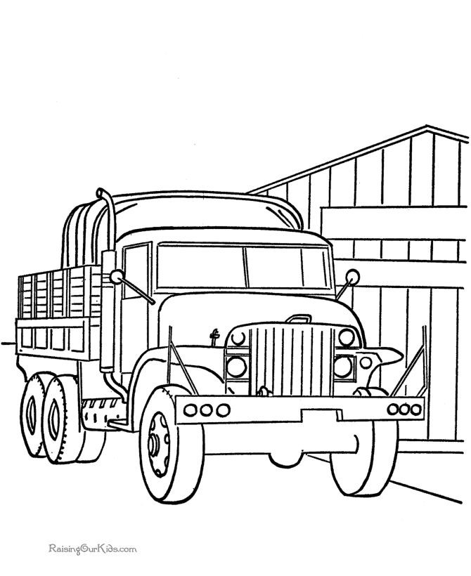 Dessin à colorier: Camion (Transport) #135737 - Coloriages à Imprimer Gratuits