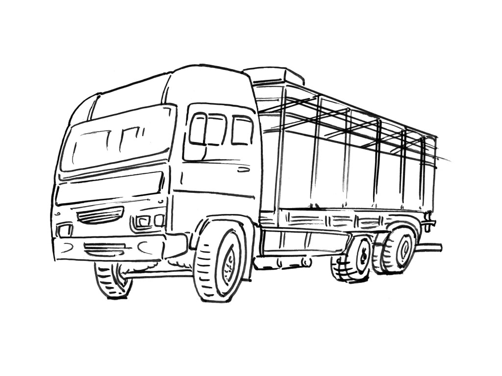 Dessin à colorier: Camion (Transport) #135755 - Coloriages à Imprimer Gratuits