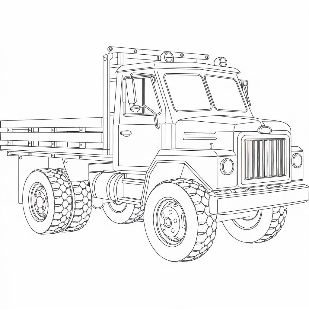 Coloriage gratuit Camion #216083 de la collection Transport à imprimer