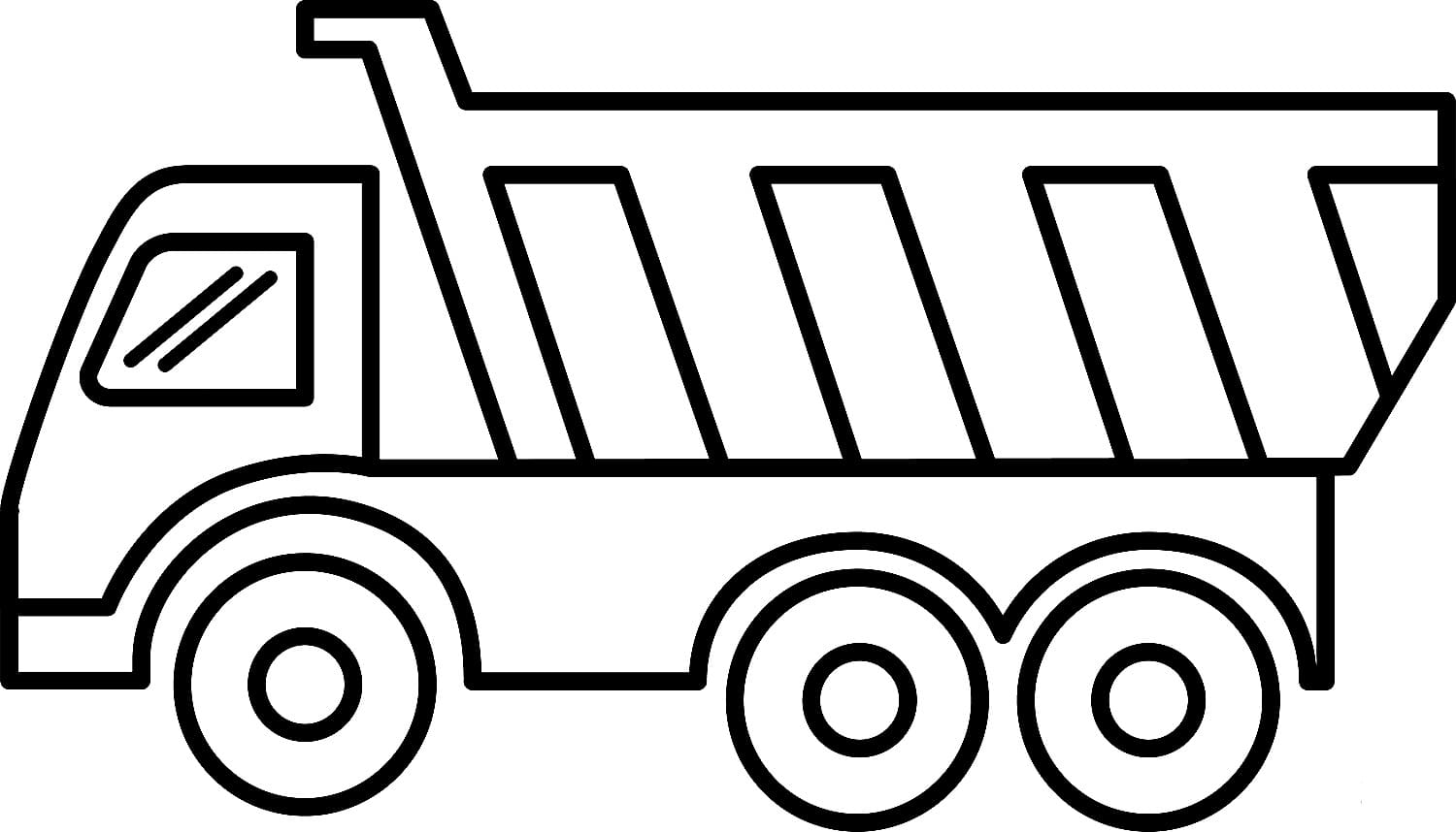 Coloriage gratuit Camion Benne #201998 de la collection Transport à imprimer