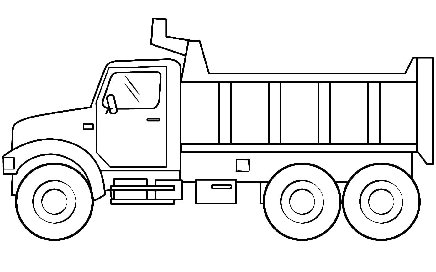 Coloriage gratuit Camion Benne #202000 de la collection Transport à imprimer