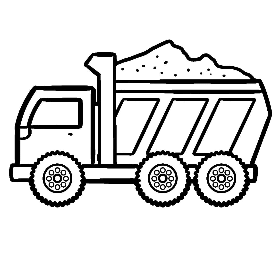 Coloriage gratuit Camion Benne #202011 de la collection Transport à imprimer