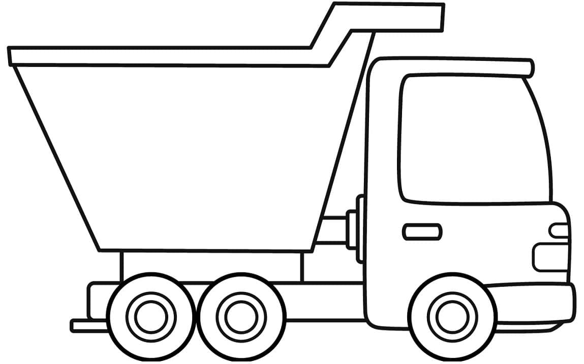 Dessin à colorier: Camion Benne (Transport) #202018 - Coloriages à Imprimer Gratuits