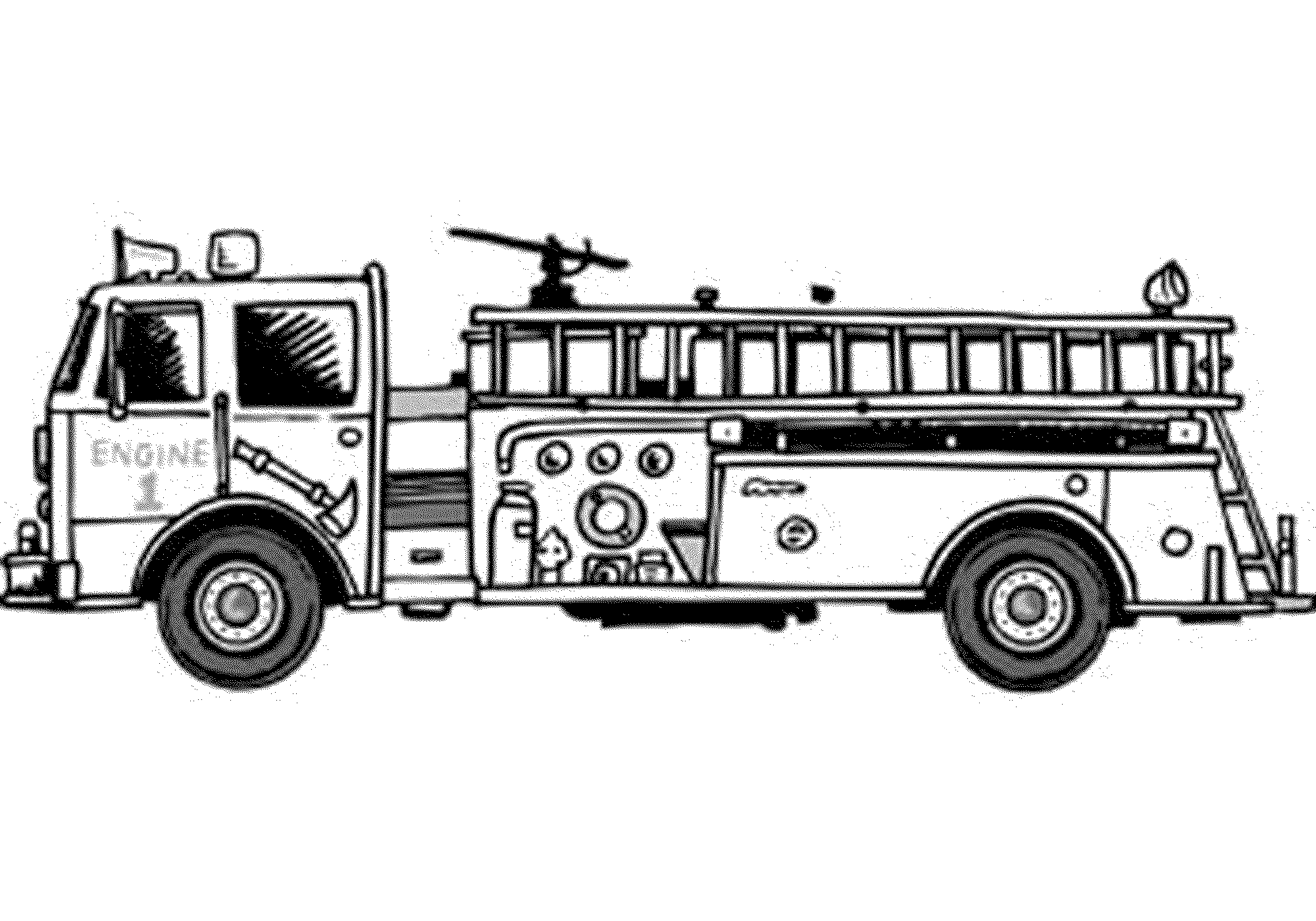 Coloriage Camion de Pompier #135978 (Transport) – Dessin à colorier