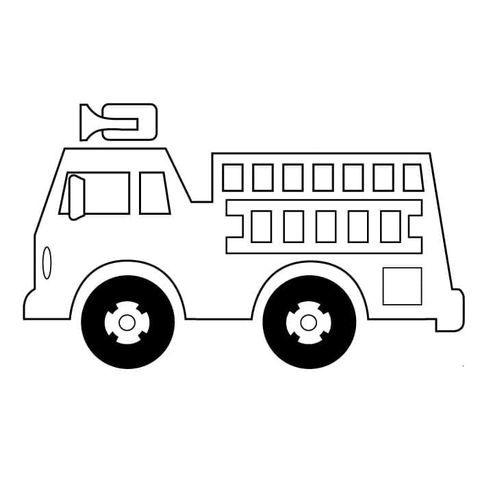 Coloriage gratuit Camion de Pompier #185309 de la collection Transport à imprimer