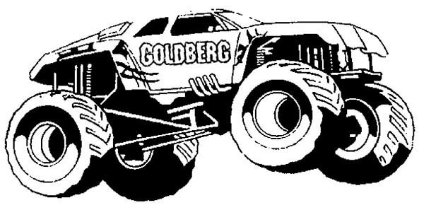 Coloriage gratuit pour enfants et adultes Camion Monstre #141347, collection Transport