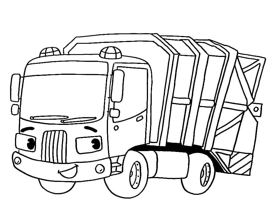 Dessin à colorier: Camion Poubelle (Transport) #202070 - Coloriages à Imprimer Gratuits